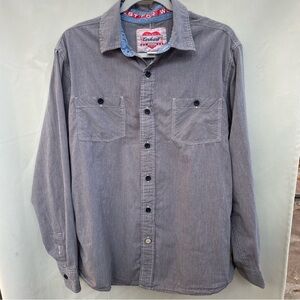Carharrt Long sleeved button down vintage style pin stripes size L